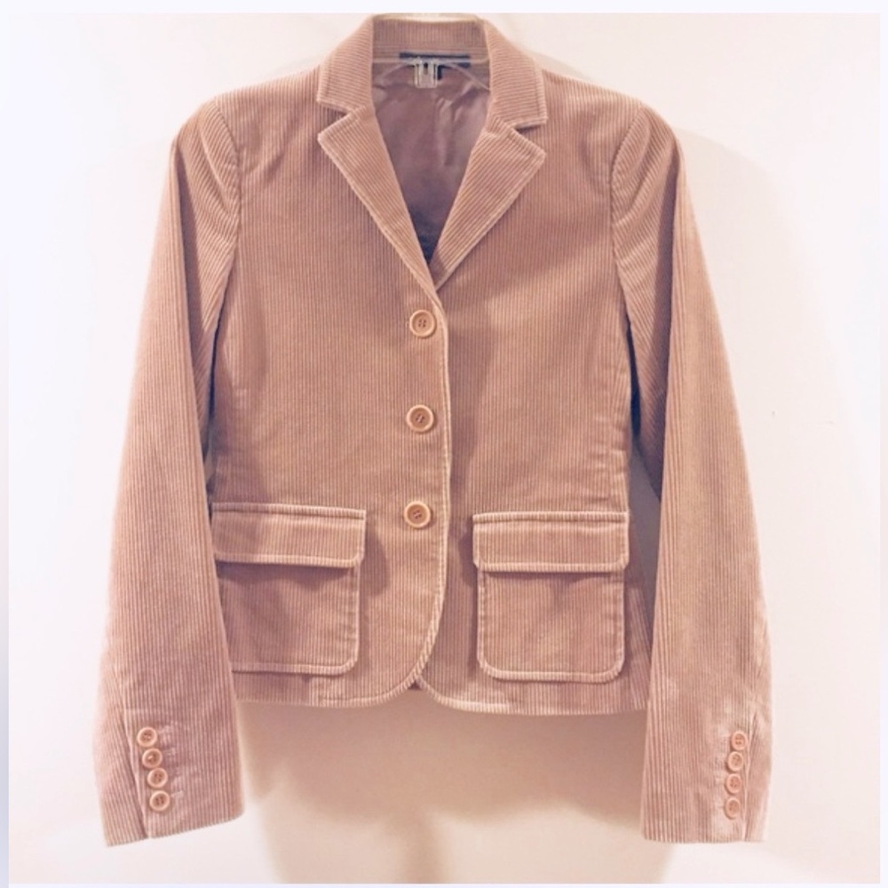 Theory 3 button Corduroy dust pink Blazer